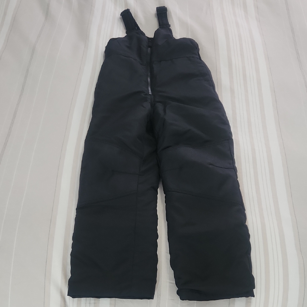 Kids Black Snow Overalls